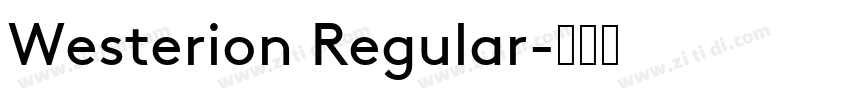 Westerion Regular字体转换